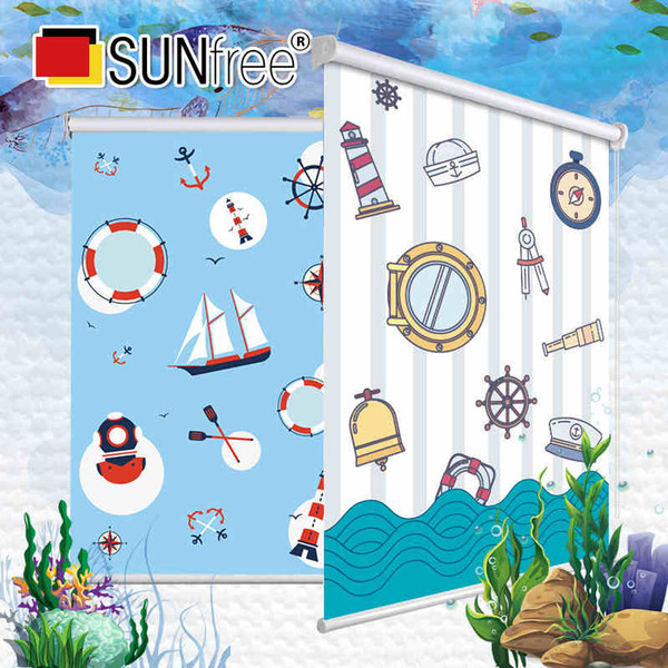 ball chain or spring system cartoon blinds for children's room custom printed window roller blinds custom size