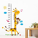 1PCS Colorful Giraffe Wall Sticker for Children Measuring Height