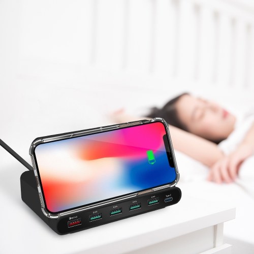 3 en 1 chargeur universel sans fil Qi pour Smartphone Multi USB titulaire de charge rapide