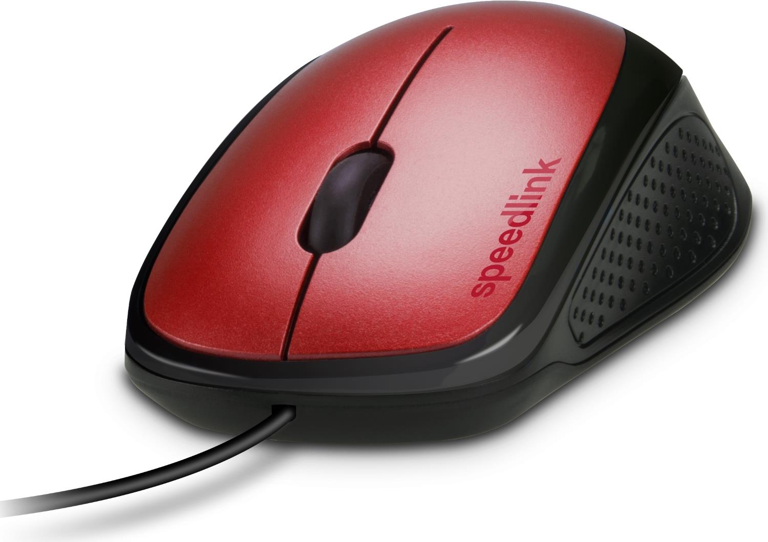 Speed-link SPEEDLINK KAPPA Mouse - Maus - Für Rechtshänder - optisch - 3 Tasten - kabelgebunden - USB - Rot (SL-610011-RD)