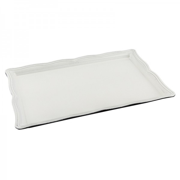 Tablett, 30,5cm x 21,5cm x 2,5cm weiß