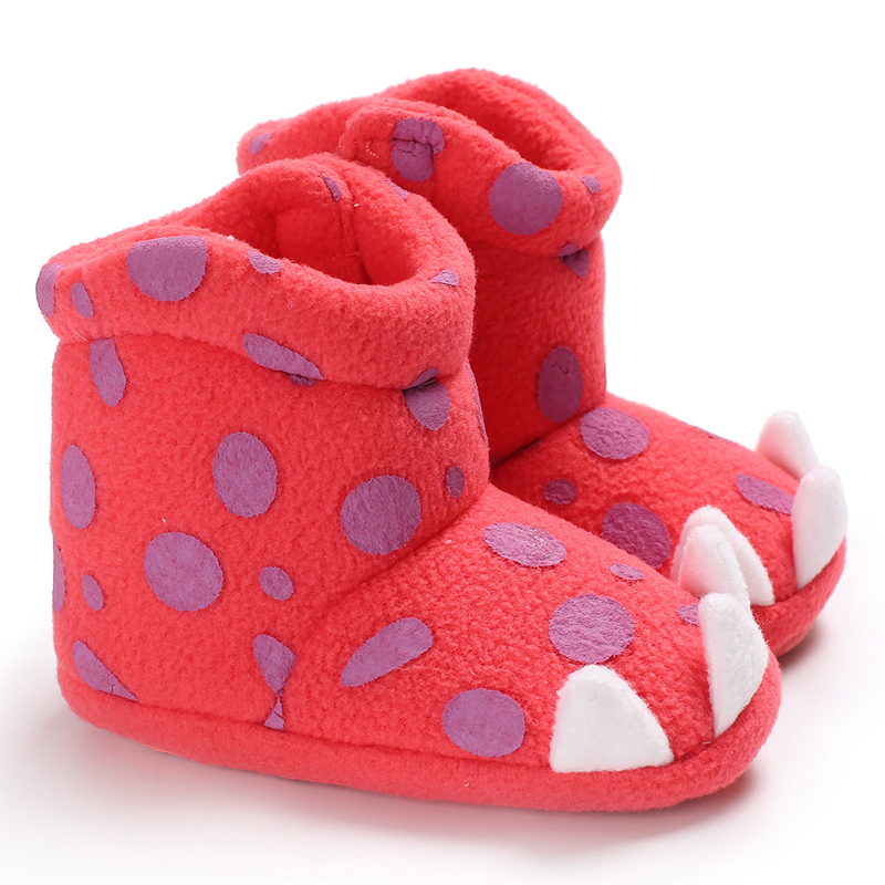 Baby / Toddler Lovely Polka Dots Cartoon Monster Paw Prewalker Boots