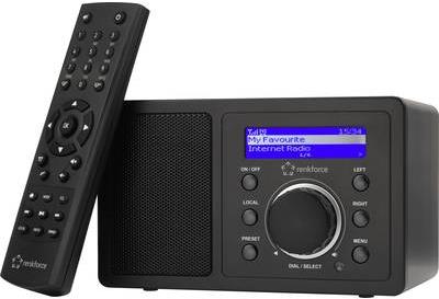 Renkforce Internet Tischradio RF-IR-MONO1 Bluetooth®, AUX, Internetradio, WLAN DLNA-fähig Schwarz (RF-4830285)