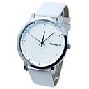 Couple's Round Dial PU Band Quartz Analog Wrist Watch(Assorted Colors)