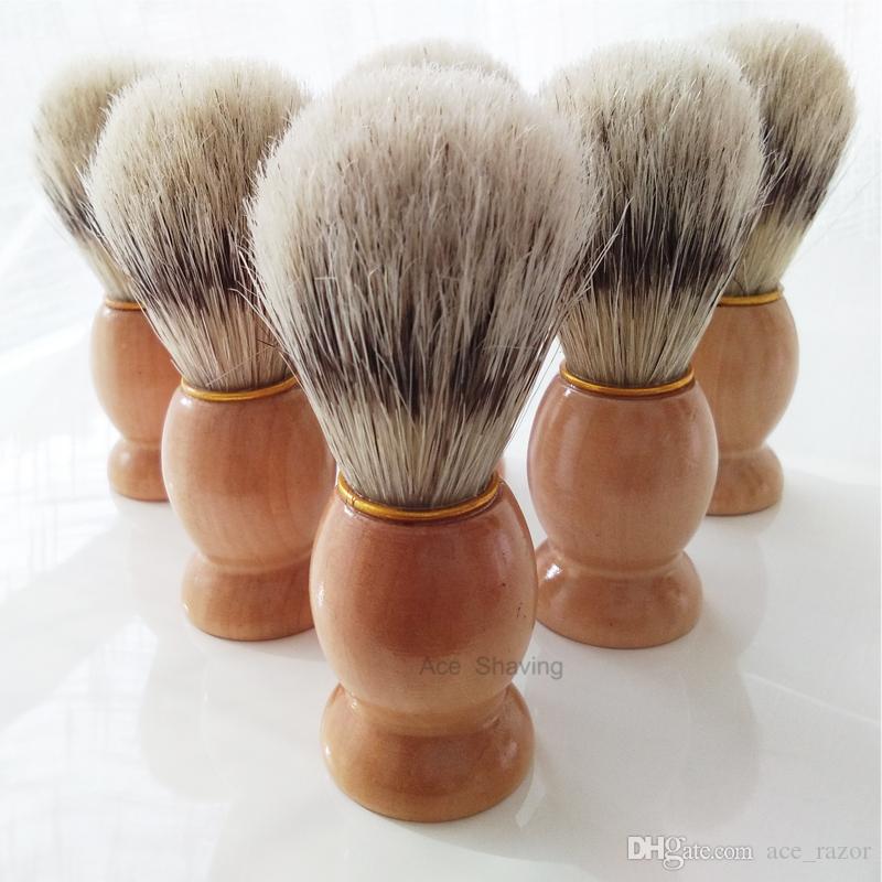 6 Pieces Boar Bristle Hair Wood Handle Shaving Beard Brush Whiskers Grooming Tool