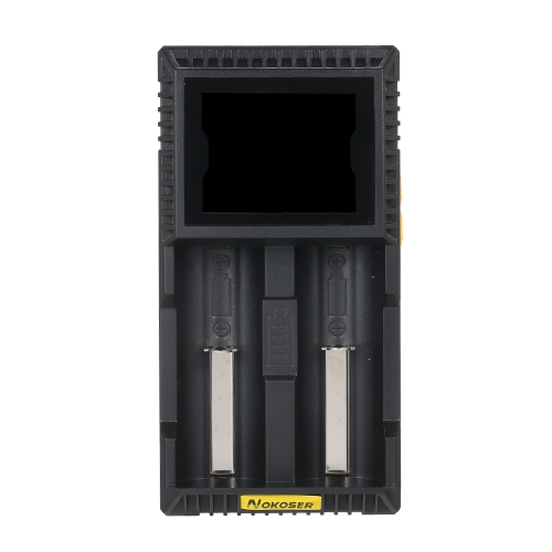NOKOSER D2S Digicharger LCD Intelligent Circuitry Global Insurance Li-ion 18650 14500 16340 26650 Battery Charger