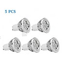 5pcs GU10 3W 200-250LM 6000-6500K Cool White Color Support Dimmable Light LED Spot Bulb (220V)