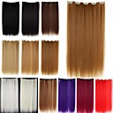 20 cm 50g de longue agrafe droite synthétique dans les extensions de cheveux avec 5 clips - 12 couleurs disponibles