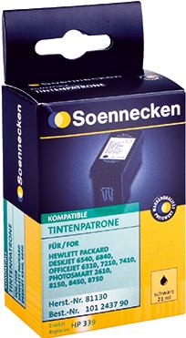 Soennecken Tintenpatrone 81130 wie HP C8767EE 339 schwarz (81130)