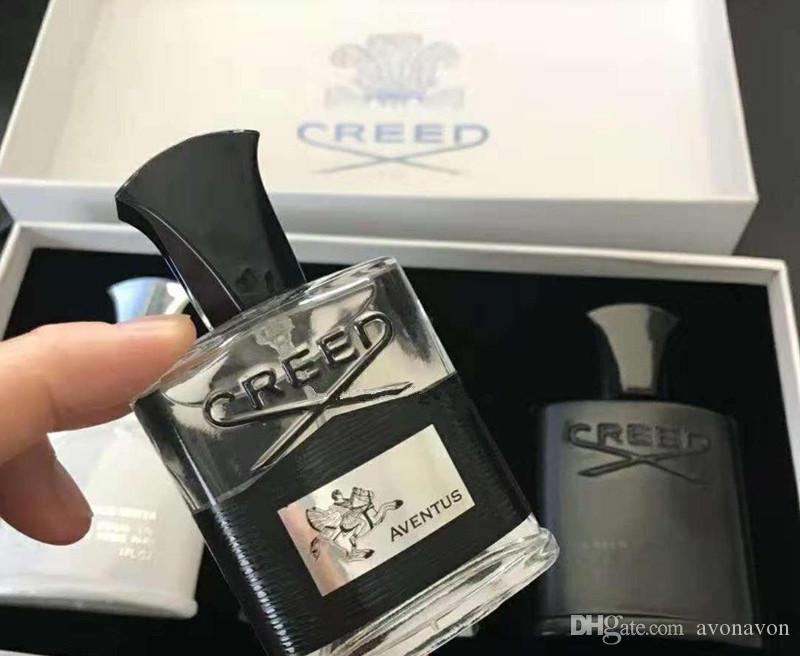 New Creed Men Fragrance Set 3pcs/set t Intense Scent Fragrant Silver Mountain Water/Creed aventus/Green Irish Tweed 30ML*3 Free Shipping