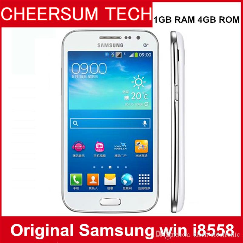 Unlocked Original Samsung galaxy win I8558 phone refurbished Android 4.1 Wifi GPS 3G 4.7'' Quad Core 1GB RAM samsung i8558 cellphone