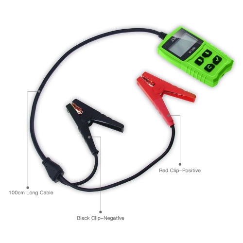 JDiag FasCheck BT200 12V Testeur de batterie de voiture Démarrage automatique et système de charge Test Outil d'analyse Analyseur de batterie Outil de diagnostic pour CCA MCA JIS DIN CEI EN SAE GB etc.