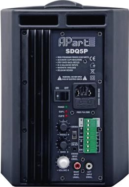 Apart SDQ5P-BL - Lautsprecher - 30 Watt - zweiweg - Schwarz