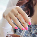 European Two Rings With Chain Women'S Midi Rings(Silver,Gold)(1 Pc)