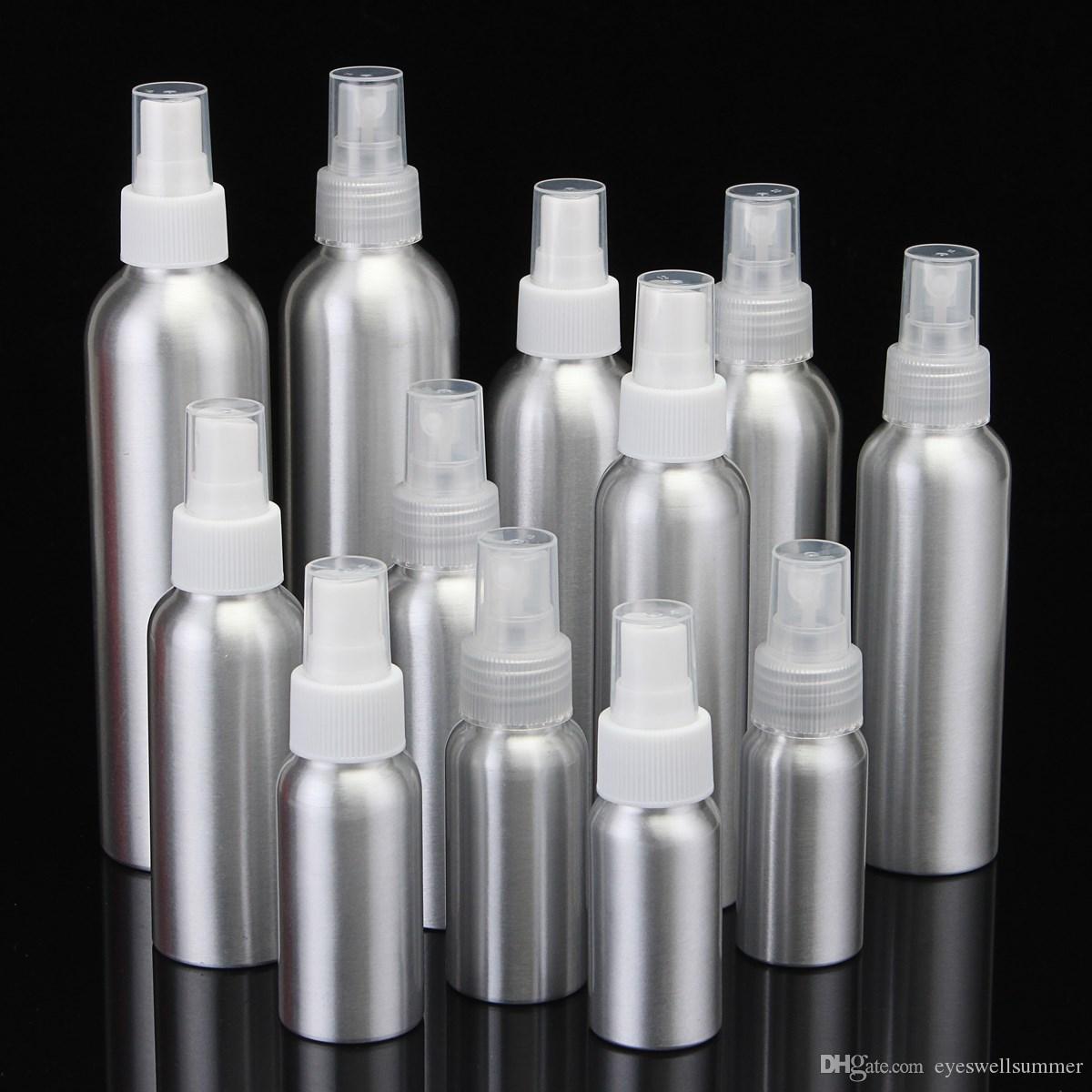 Aluminium Spray Atomiser Bottle Metal Empty Bottles Fine Mist Pump Atomizer Cosmetic Container 30ML 50ML 100ML 150 ML 250ML 500ML