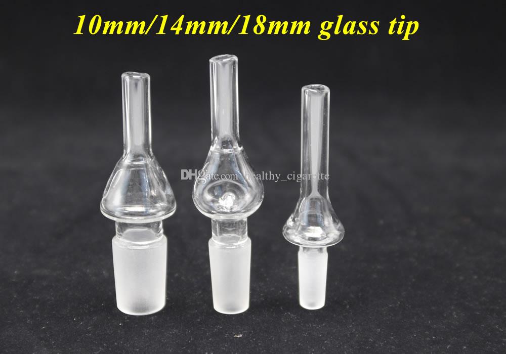 Best Glass Tip Quartz Tip 10mm/14mm/18mm Honey Straw Glass Water Pipe Dab Rigs For Micro NC Kit Glass Bongs