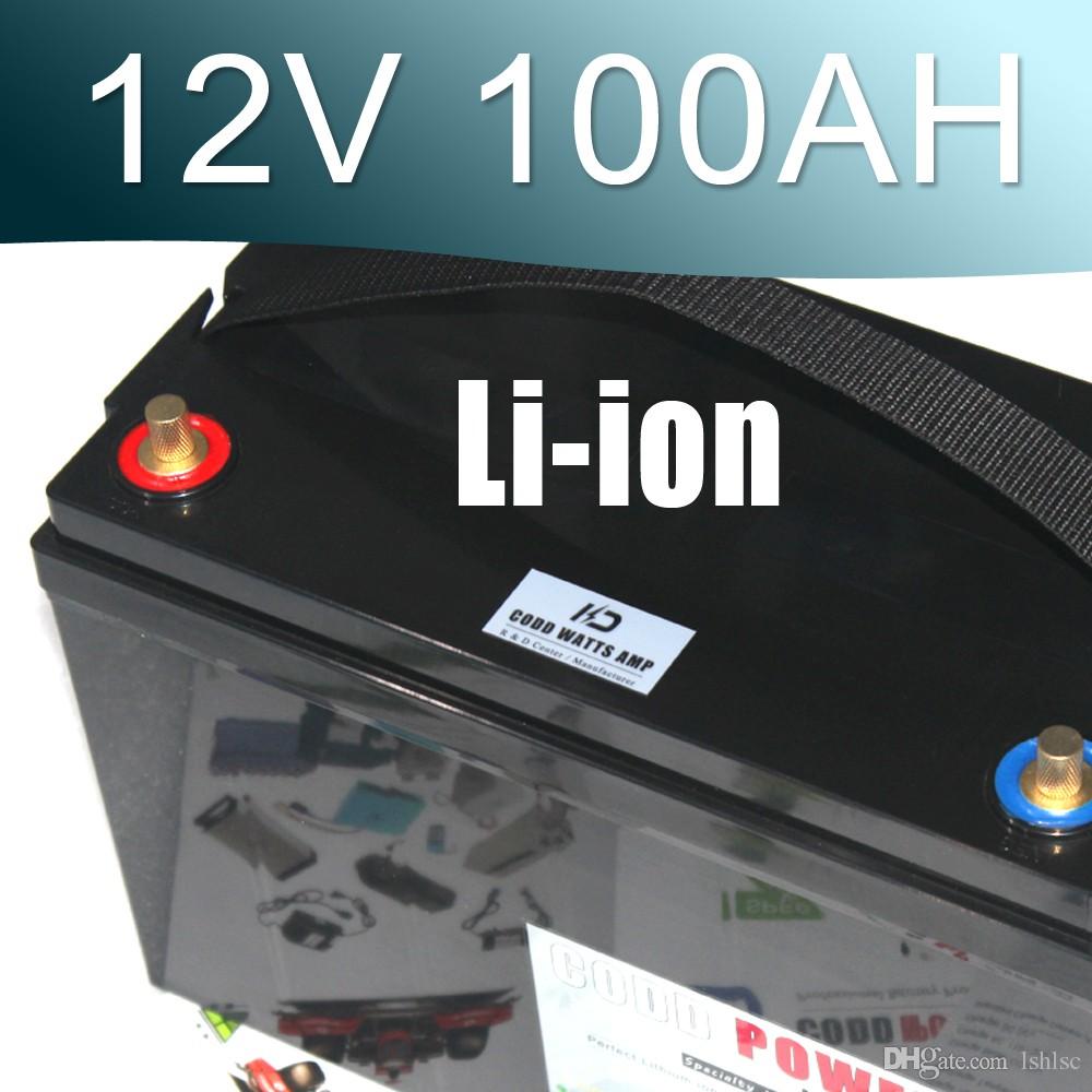 12V Lithium ion Battery Waterproof IP67 Box 100AH Li-ion battery
