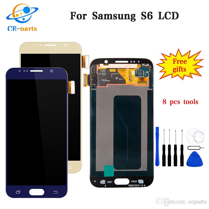 100% Amoled For Samsung Galaxy S6 LCD Display Touch Screen Digitizer for G920i G920P G920f G920V G920A G920W for Samsung S6 lcd