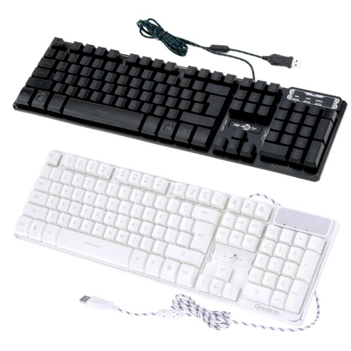 Wired LED Adjustable 3 Colors Backlit Backlight Gaming Keyboard for Win7/Win8/Vista/XP/OSX