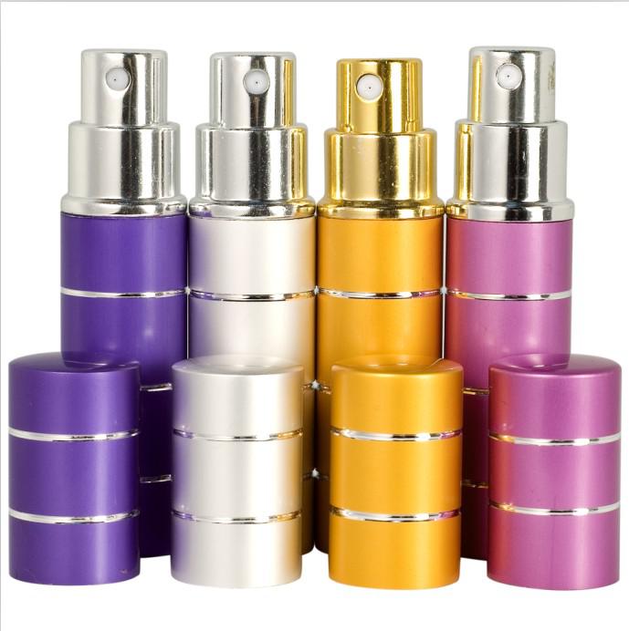New Colorful Metal Perfume Atomizers Spray Refillable Empty Makeup Aftershave Metal Bottle HK Post Free Shipping 8ML Travel Must PB014