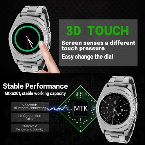 NO.1 G4 BT Heart Rate Smart Wrist Watch 2G GSM MTK6261A 128MB+64MB 1.2 Inches 240*240pixels LCD Screen with Call Logs Pedometer Thermometer Sedentary Stopwatch Remote Camera Anti-lost for Samsung S6 S7 S7 edge Motorola LG HTC Sony Smart Phone