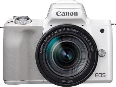 Canon EOS M50 - Digitalkamera - spiegellos - 24,1 MPix - APS-C - 4K / 25 BpS - 8,3x optischer Zoom EF-S 18-150mm IS STM-Objektiv - Wi-Fi, NFC, Bluetooth - weiß (2681C042)