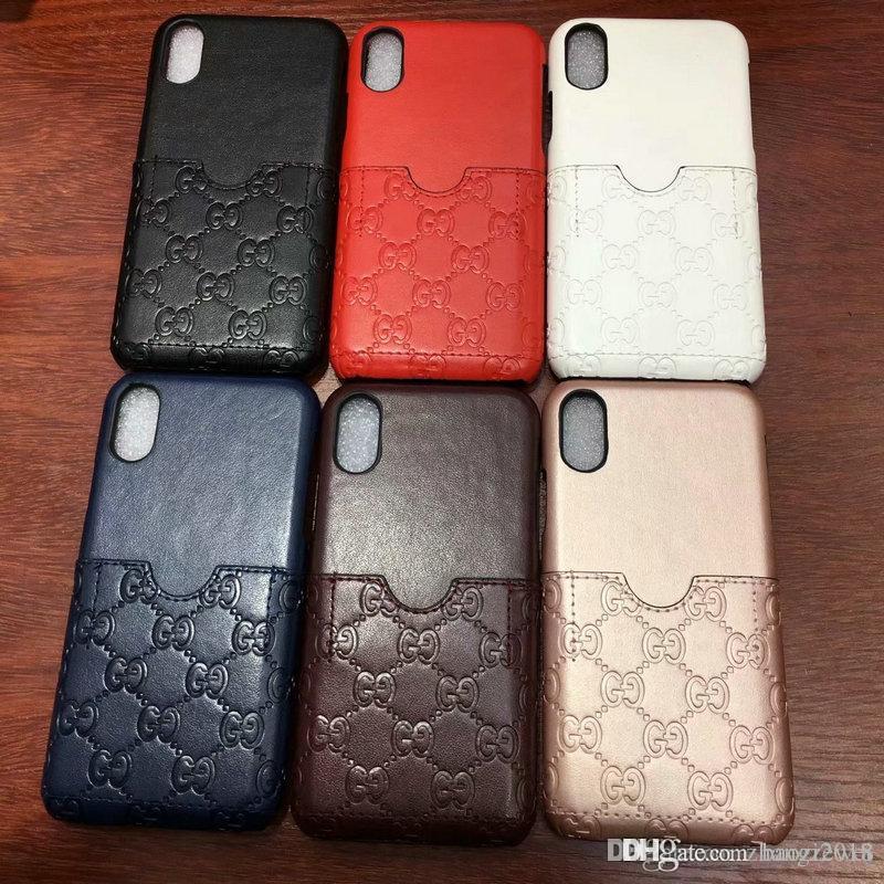 For iphone X case English letter G phone case cover for iphone 7 7plus 8 8plus 6 6plus 6S with card slot brand