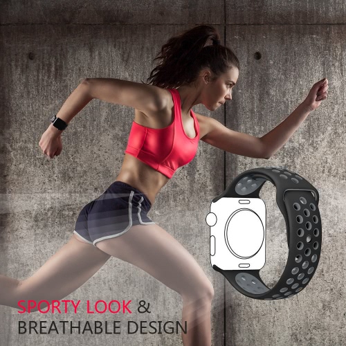 Breathable Silicone Replacement Sport Strap Bracelet