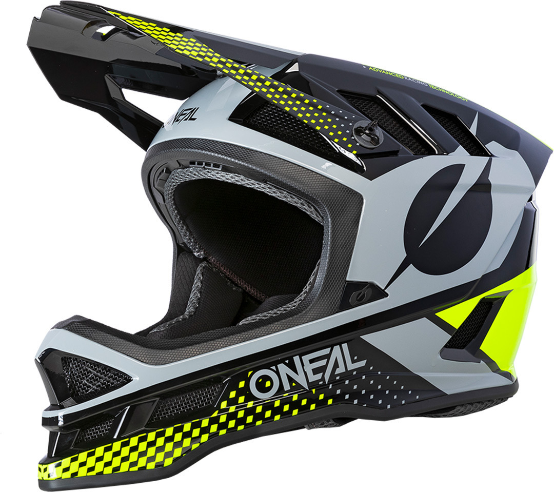 Oneal Blade Polyacrylite ACE Downhill Helm Grau Gelb M