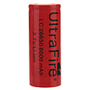 UltraFire 26650 3.7V 6300mAh Rechargeable Li-ion Battery (Red)