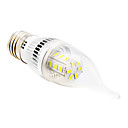 E27 5W 24xSMD 5730 350LM 5500-6500K Cool White Light LED Candle Bulbs ShapeCA (AC 110/220V)