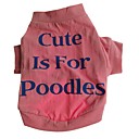 coton cute cute est pour les caniches t-shirt rouge pour chiens de tailles assorties
