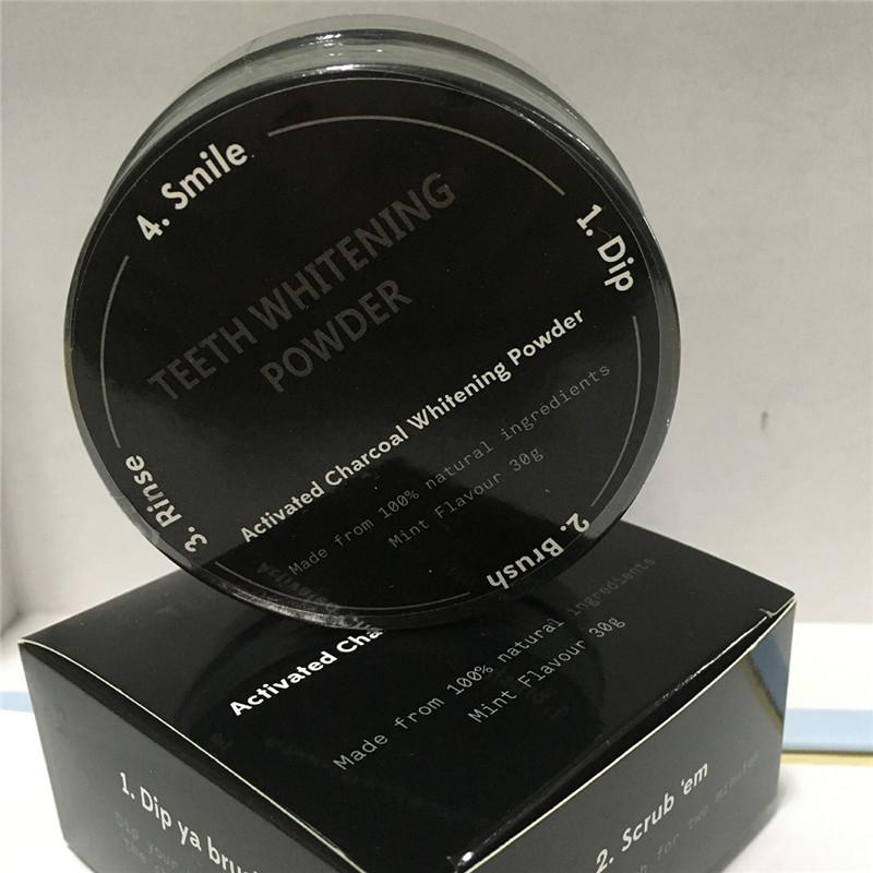 Teeth Whitening Powder Coconut Shells Activated Charcoal Smile Powder Tooth Yellow Stain Dental Bleaching Powder Mint Flavor with box3006045