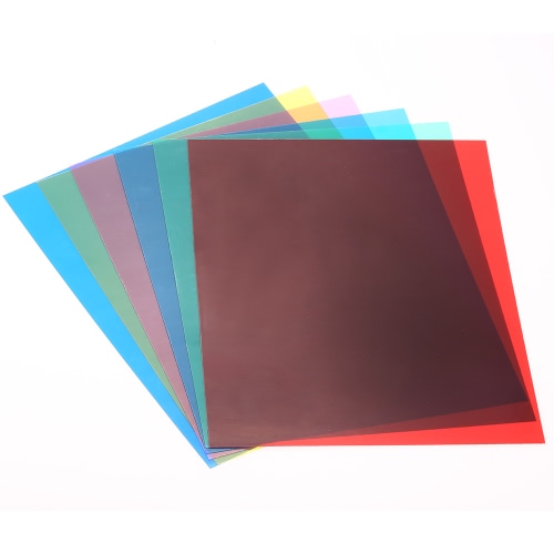 6pcs 25 * 20cm éclairage Transparent Gel de Correction couleur feuilles ensemble de filtres pour Flash Speedlite lumineuse (rouge / bleu / vert / Cyan / jaune / Magenta)