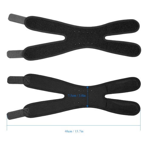 Elastic Knee Brace Adjustable Patella Brace Support Wrap Strap Knee Cap for Running Jogging Hiking