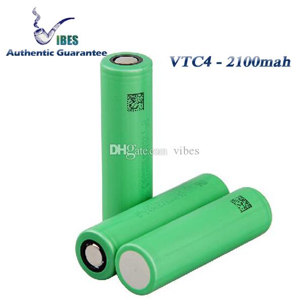 Authentic Guarantee - Japan VTC4 18650 Rechargeable High Drain Batteries 2100mah 30a Lithium Battery For Kanger Electronic Cigarette Box Mod