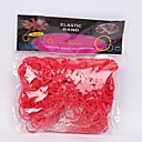 600PCS Rose Red Rainbow Loom Style Fun Loom Rubber Band(1Pack S Clip)