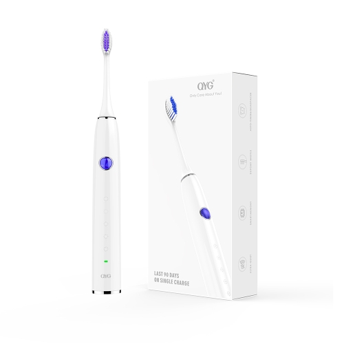 QYG Rechargeable Electric Toothbrush Inductive Plaque Deep Clean Toothbrush