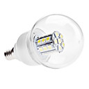 E14 5W 27x5050 SMD 380-420LM 6000-6500K Natural White Light LED Ball Bulb (AC 110-130/AC 220-240 V)