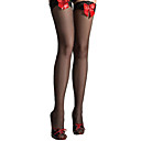 Black Spandex and Nylon Gothic Lolita Over-knee Socks with Bow